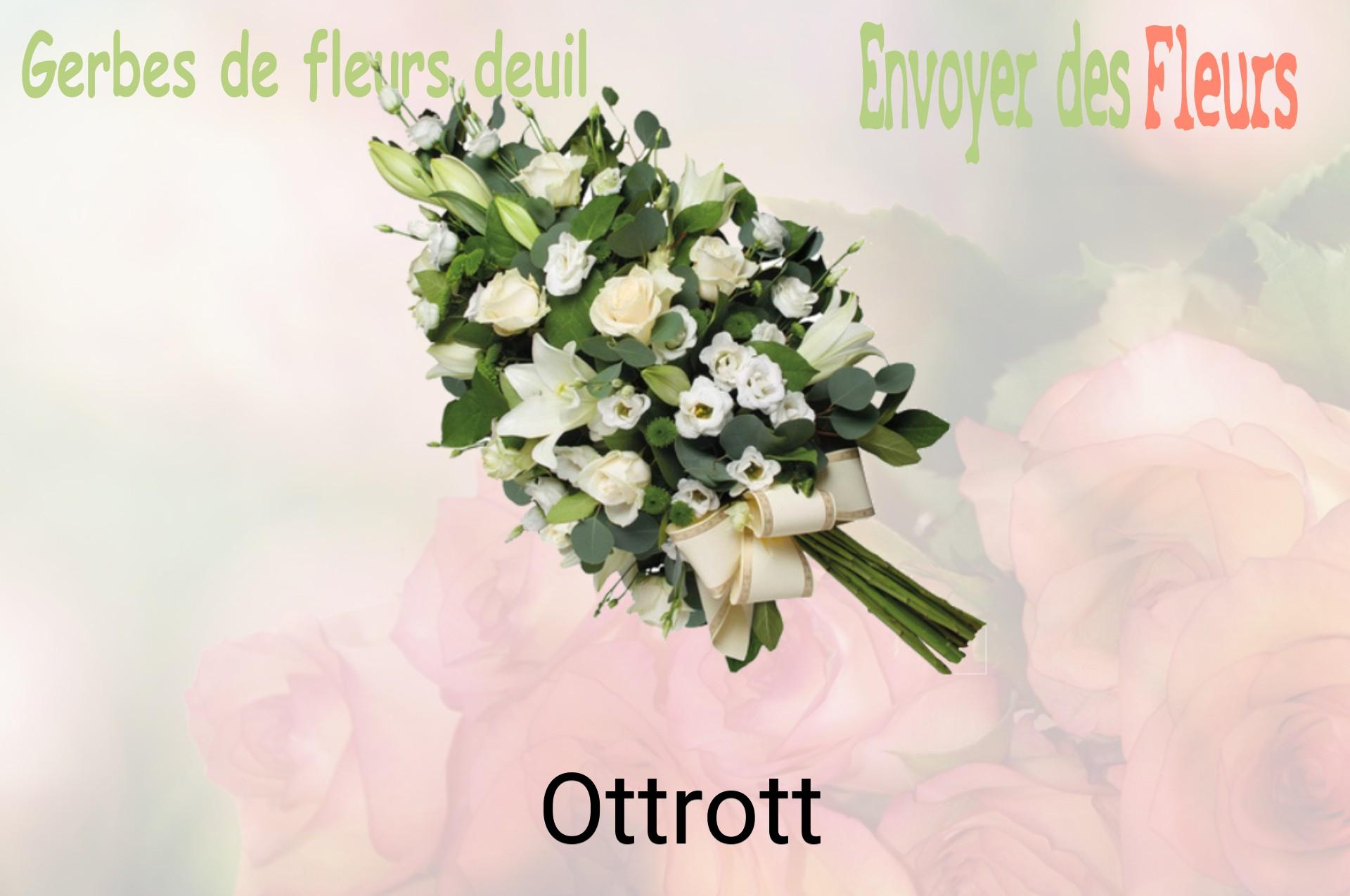 Gerbe de fleurs de deuil livrée à Ottrott